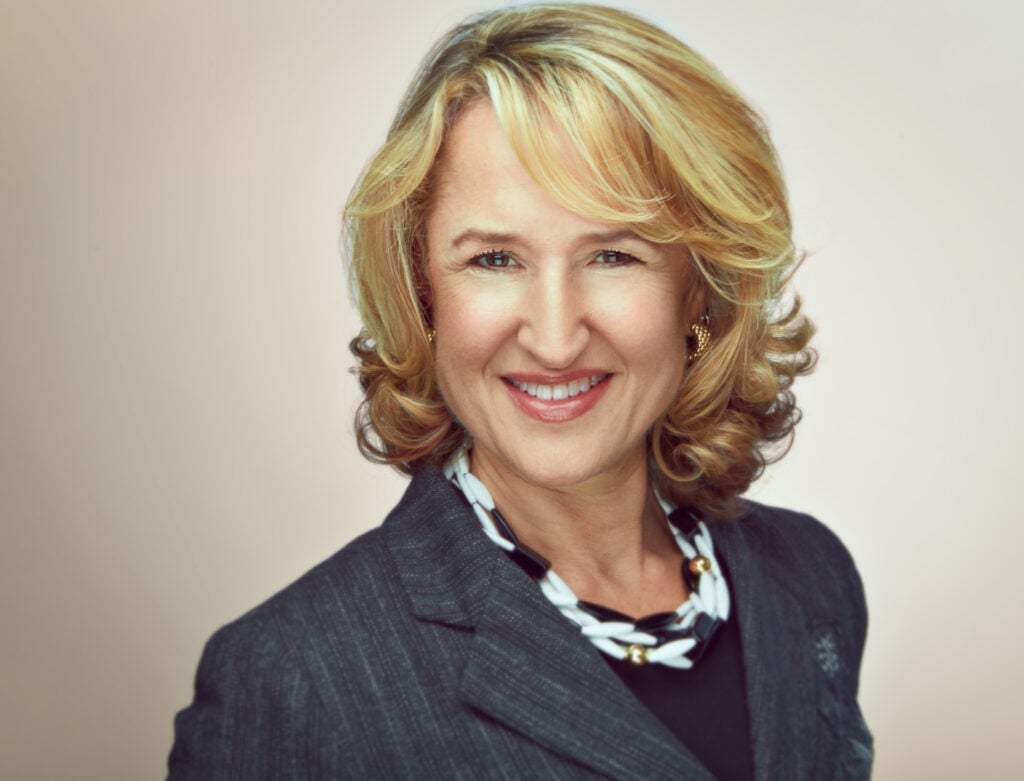 Head and shoulders of a woman, Leilani Latimer