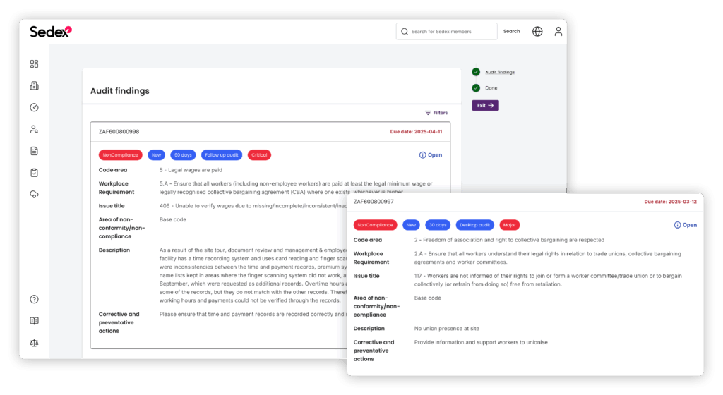 Sedex Platform Mitigate Risks